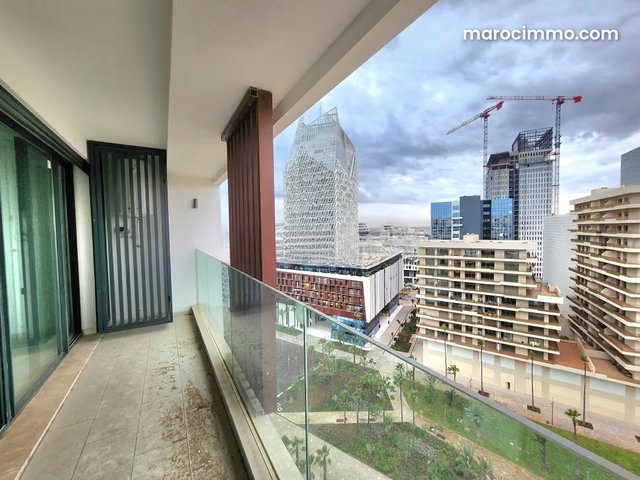 Appartement en location à Casablanca Finance City. 3 pièces. Porte blindée et chauffage central — 2
