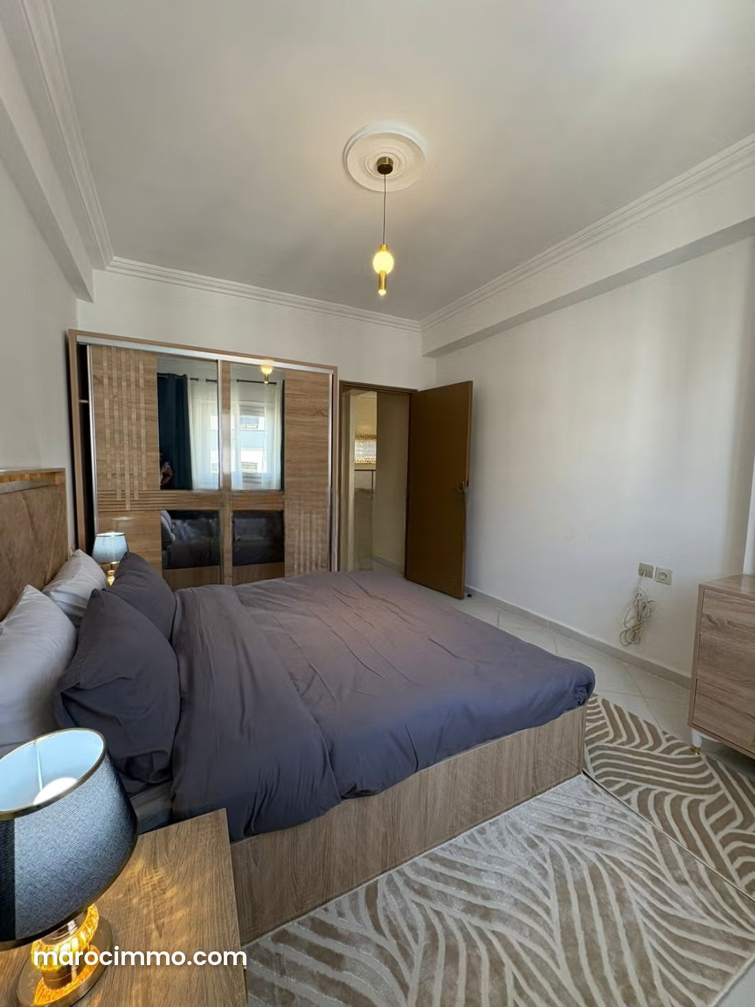 Furnished 65 sqm apartment for rent in Mesnana, Tangier — Tangier