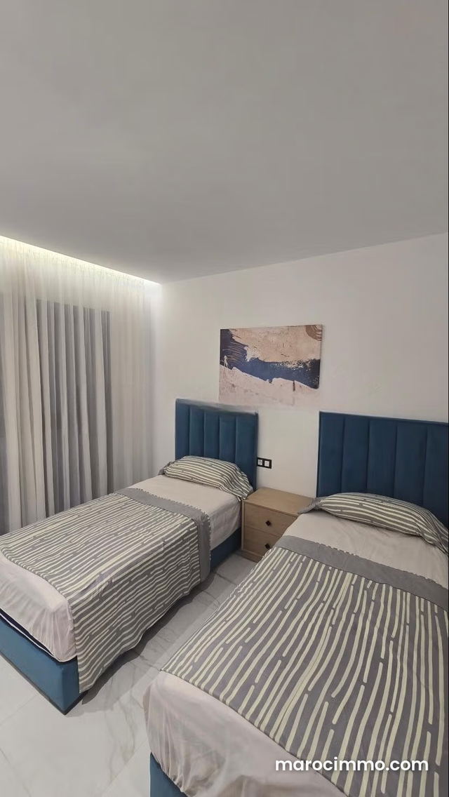 Bel appartement en location à M'Diq. Surface de 80 m². Meublé — Mdiq