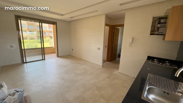 Location appartement 1 chambre studio vide piscine collective Marrakech argan chrifia prestigia — 2