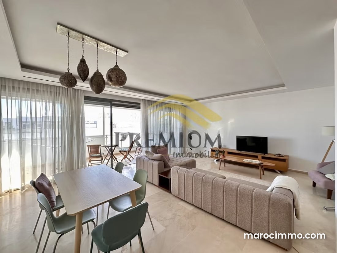 Appartement meublé à louer à Souissi, Rabat, avec terrasse — Rabat