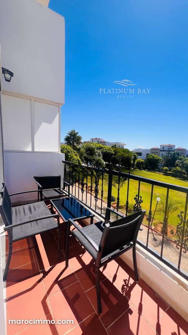 Appartement de luxe entièrement meublé à louer à long terme à Achakar Tanger avec une vue mer imprenable — 2