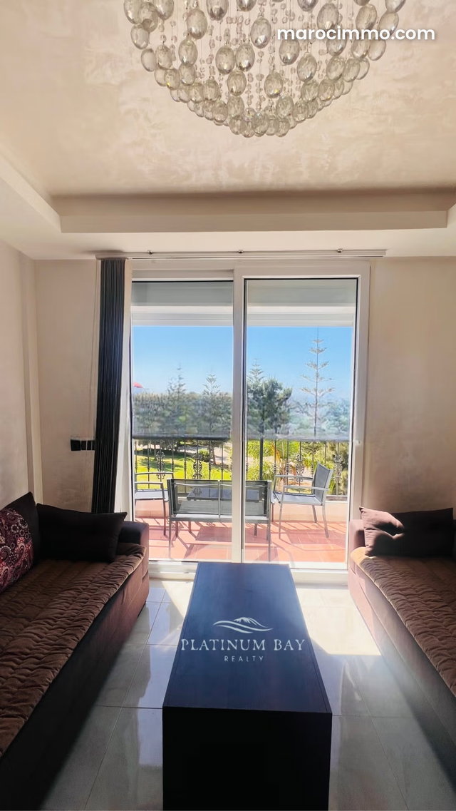 Appartement de luxe entièrement meublé à louer à long terme à Achakar Tanger avec une vue mer imprenable — 3
