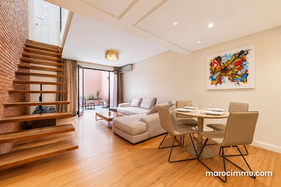 Duplex Haut Standing à Louer Gueliz, Proche Beldi Fusion