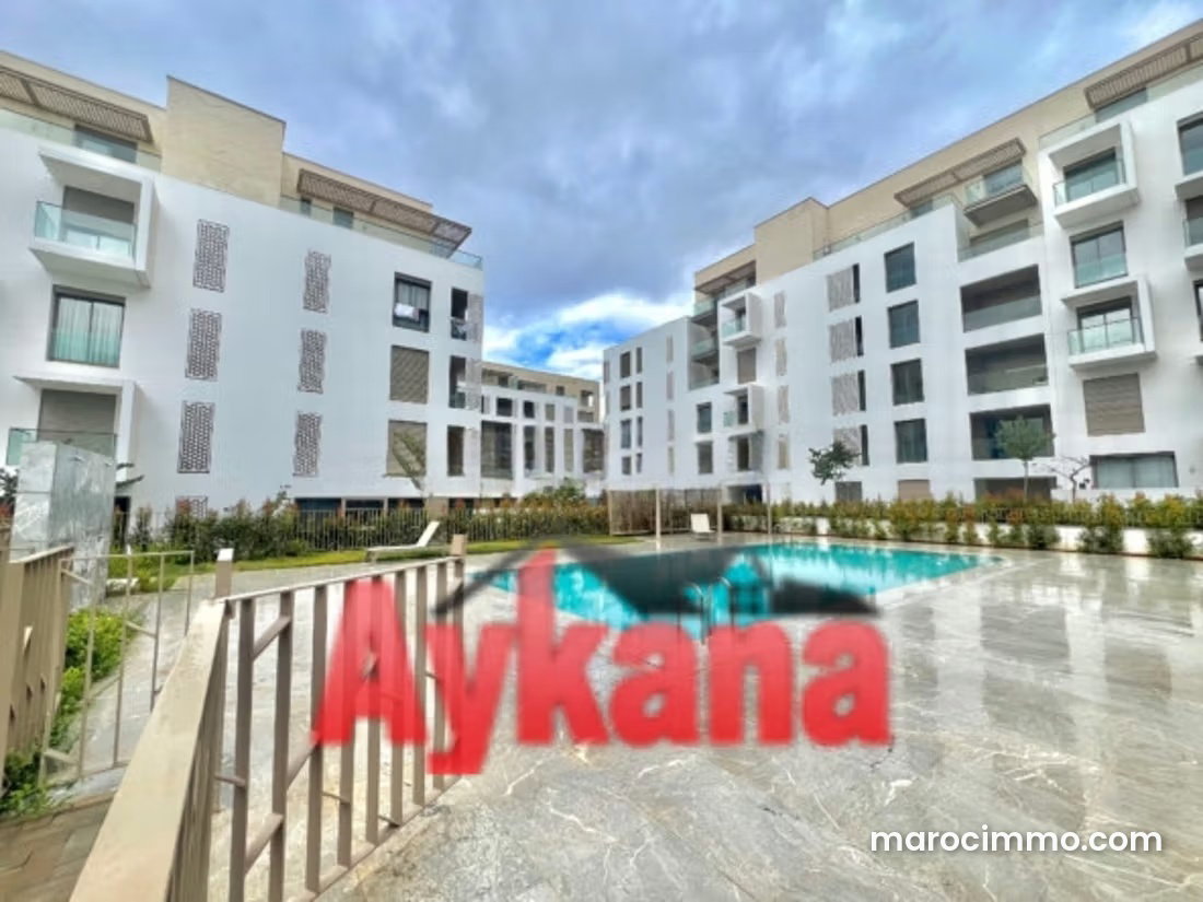 Appartement lumineux avec terrasse et piscine à Souissi Rabat — Rabat