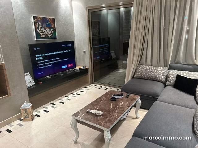Bel appartement en location à Agdal. 3 pièces. Meublé — 3