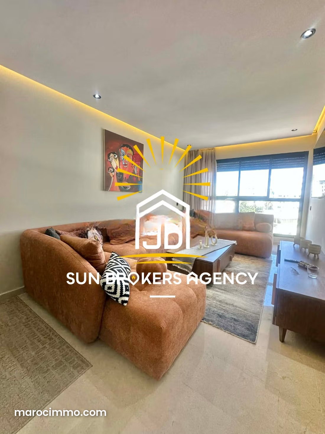 Furnished apartment with terrace for rent in Le Palmier, Casablanca — Casablanca