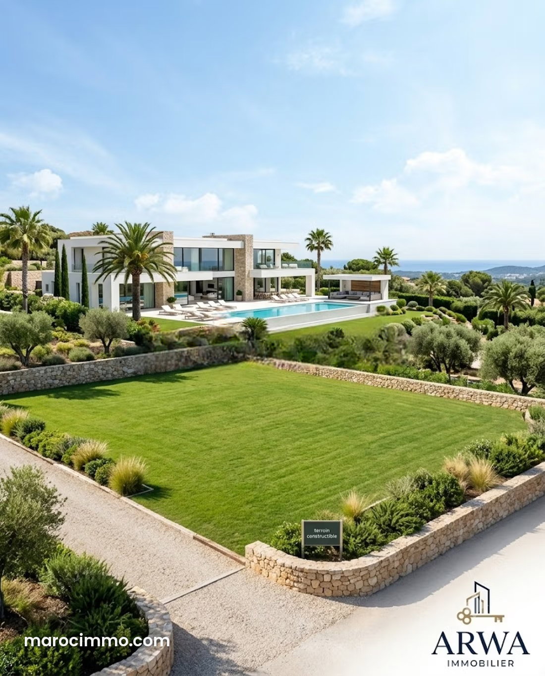 Terrain vue mer 850 m² à Hay Mohammadi Agadir — Agadir