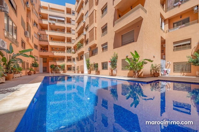 Vente appartement 1 chambre studio résidence avec piscine route de Casablanca Marrakech — 2