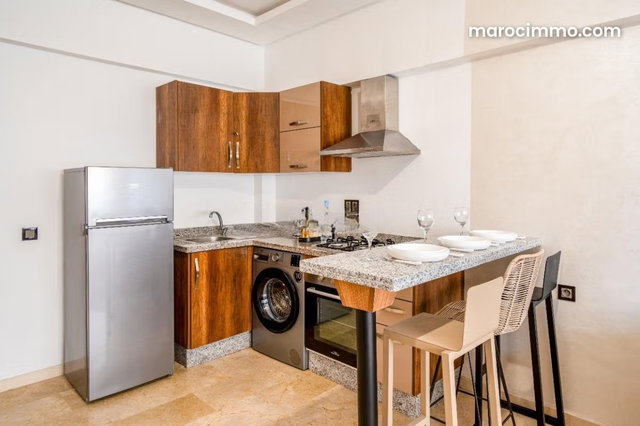 Vente appartement 1 chambre studio résidence avec piscine route de Casablanca Marrakech — 3