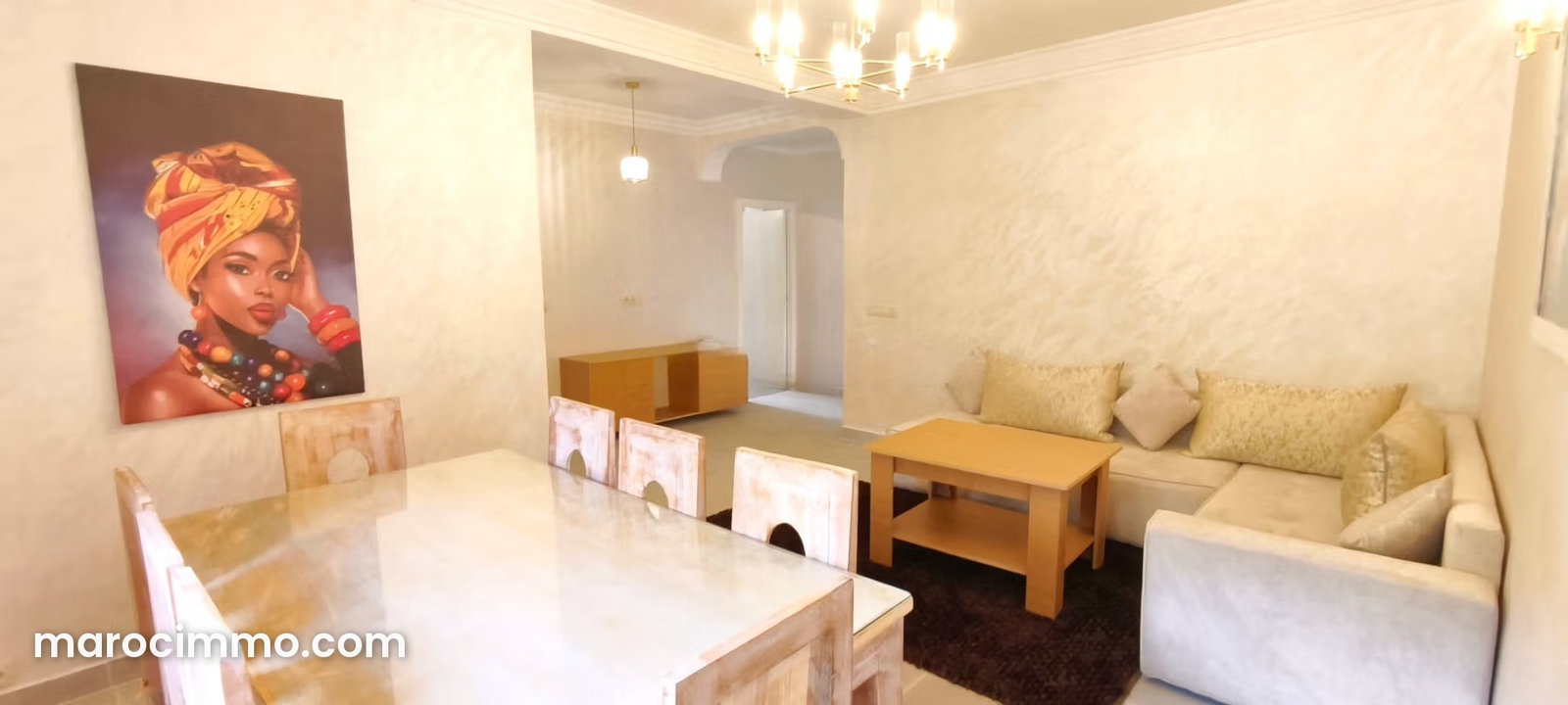 Furnished 3-bedroom apartment with terrace in Daoudiate, Marrakech — Marrakesh