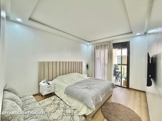 Furnished 3-Bedroom Apartment with Ocean View, Dar Bouazza — 3