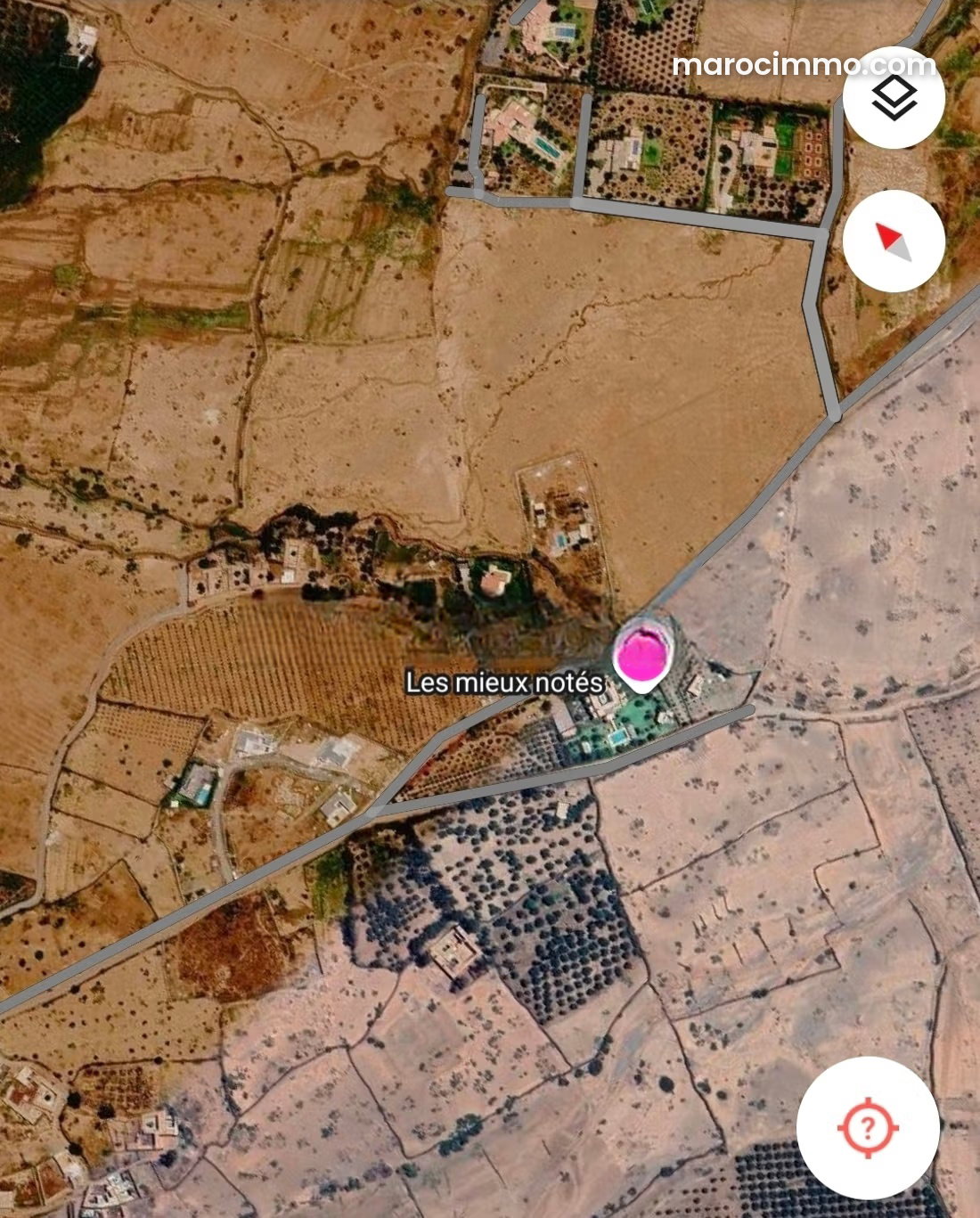 Terrain 2 hectares, Route d'Amezmiz, Marrakech à vendre — Marrakech