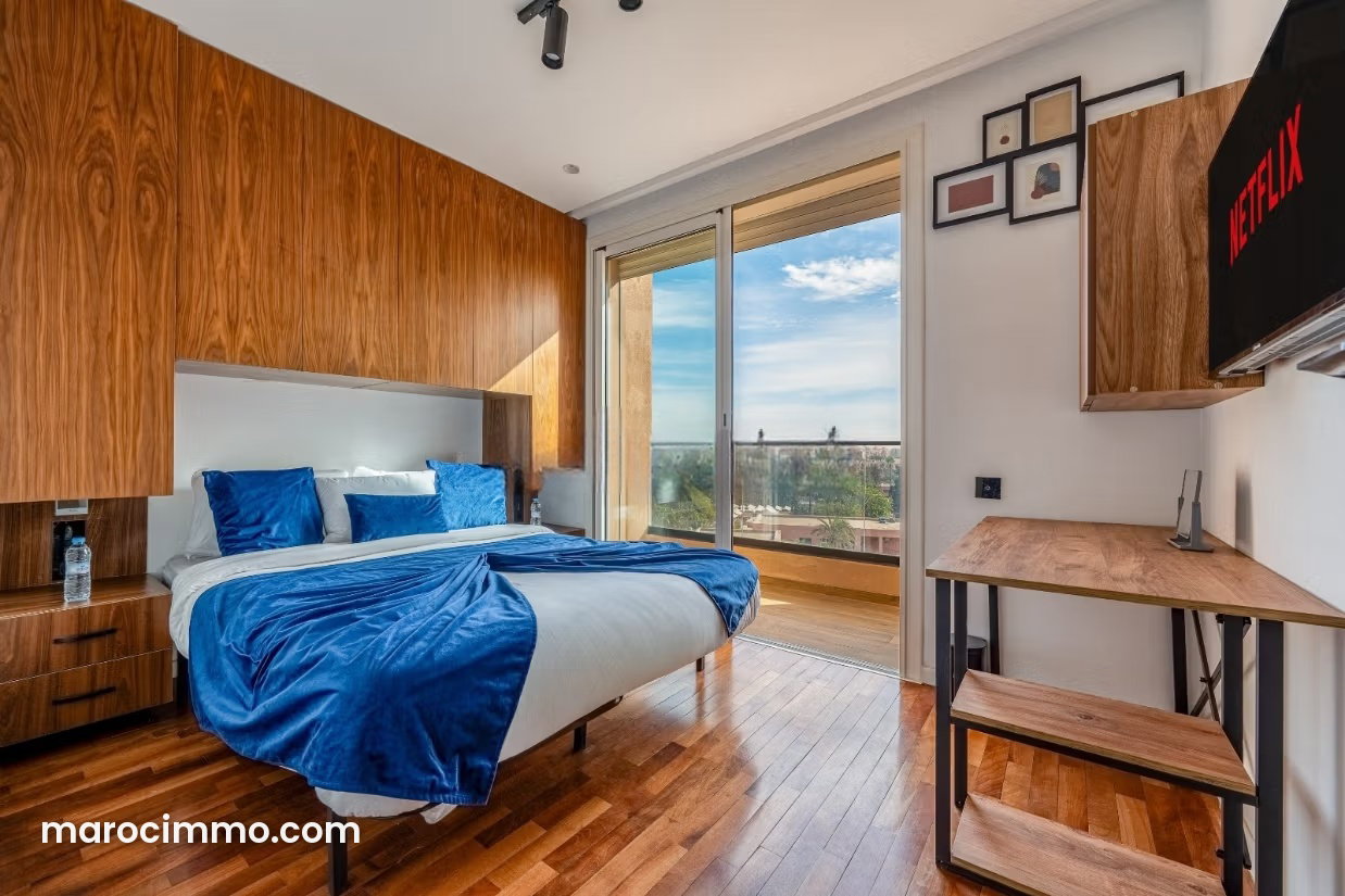 Appartement meublé 86 m², 5ᵉ étage lumineux, Guéliz Marrakech — Marrakech