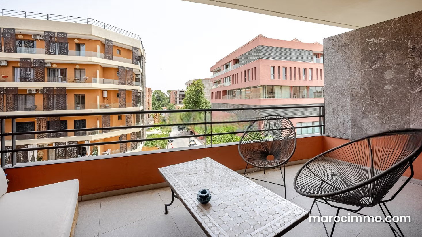 Appartement meublé 3 pièces à louer à Guéliz Marrakech — Marrakech