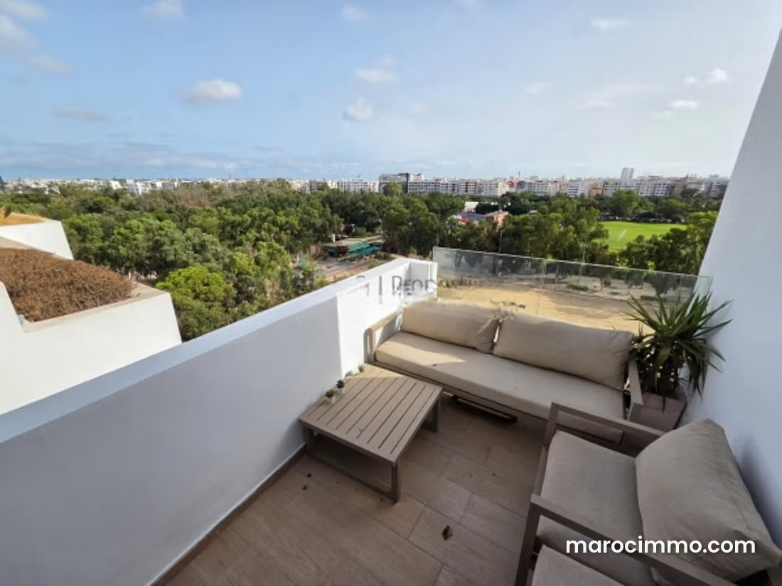 Appartement meublé 91 m², terrasse, Casablanca Finance City — Casablanca