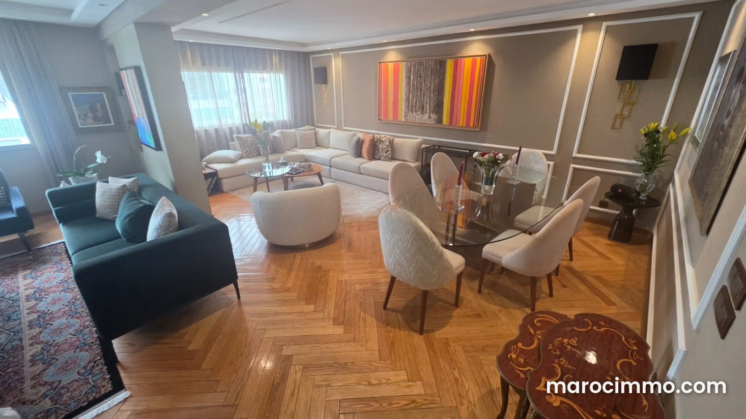 Appartement 186 m², meublé et lumineux, Racine, Casablanca — Casablanca