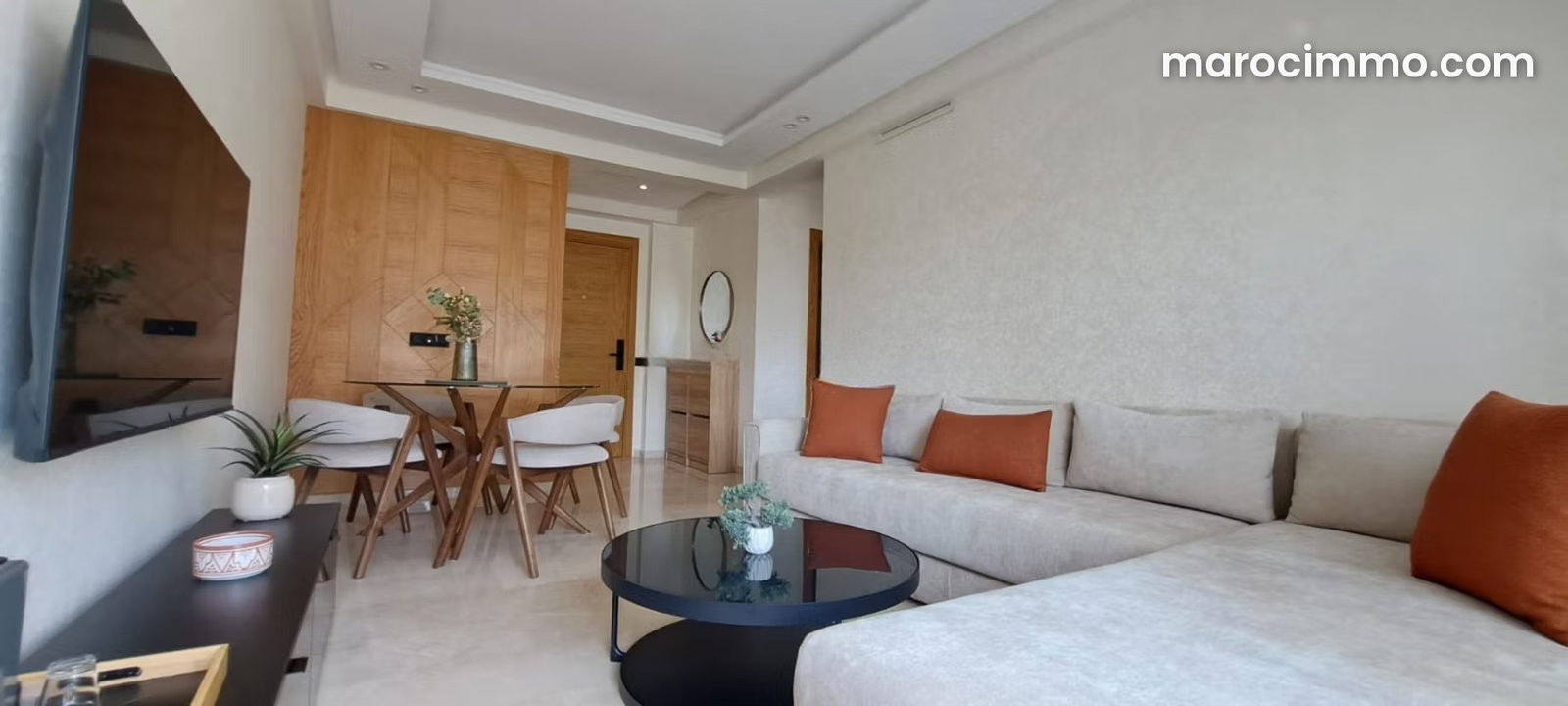 Appartement meublé 100 m², terrasse et garage, Riyad, Rabat — Rabat