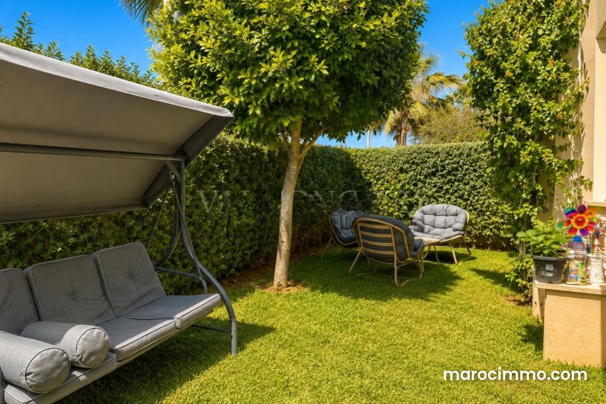 Appartement rez, de, jardin 108 m², 3 chambres, Bouskoura centre — Bouskoura