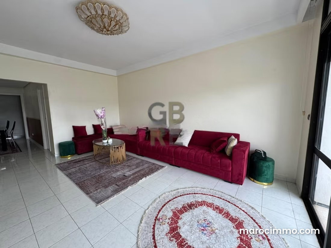 Appartement meublé 150 m², 3 chambres, terrasse et garage à Riyad, Rabat — Rabat