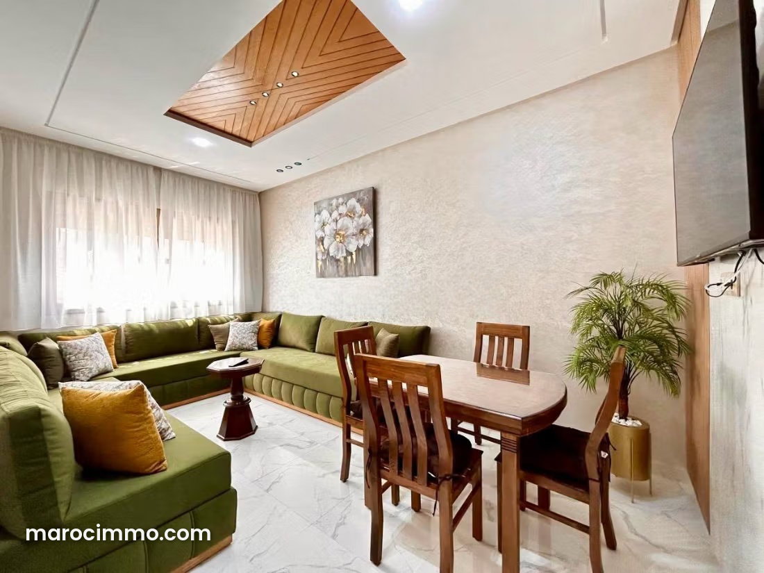 Appartement meublé avec terrasse à Dar Bouazza, prêt à vivre — Dar Bouazza
