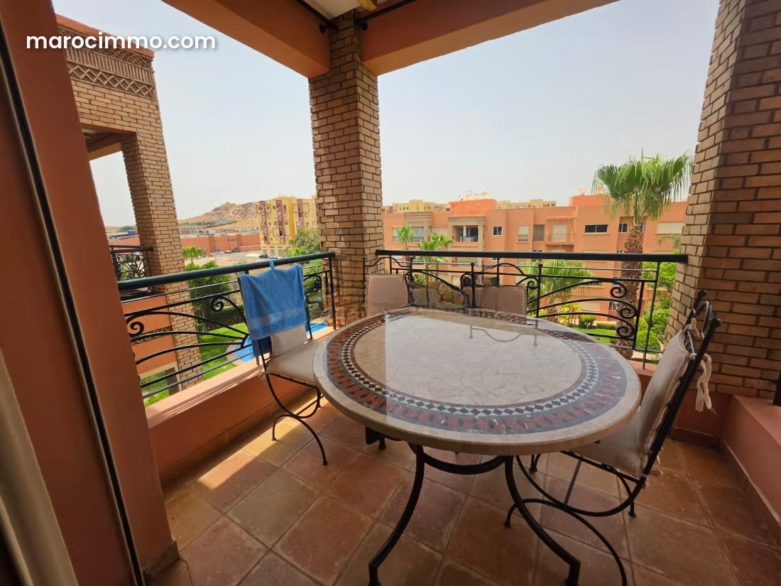 Appartement meublé 100 m², piscine et jardin, Route de Casablanca — Marrakech