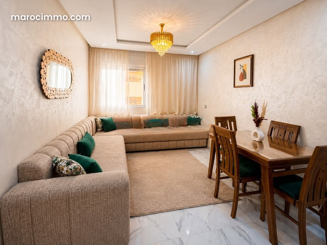 Furnished 90 sqm Apartment, 2 Bedrooms, Diour Jamaa, Rabat — Rabat