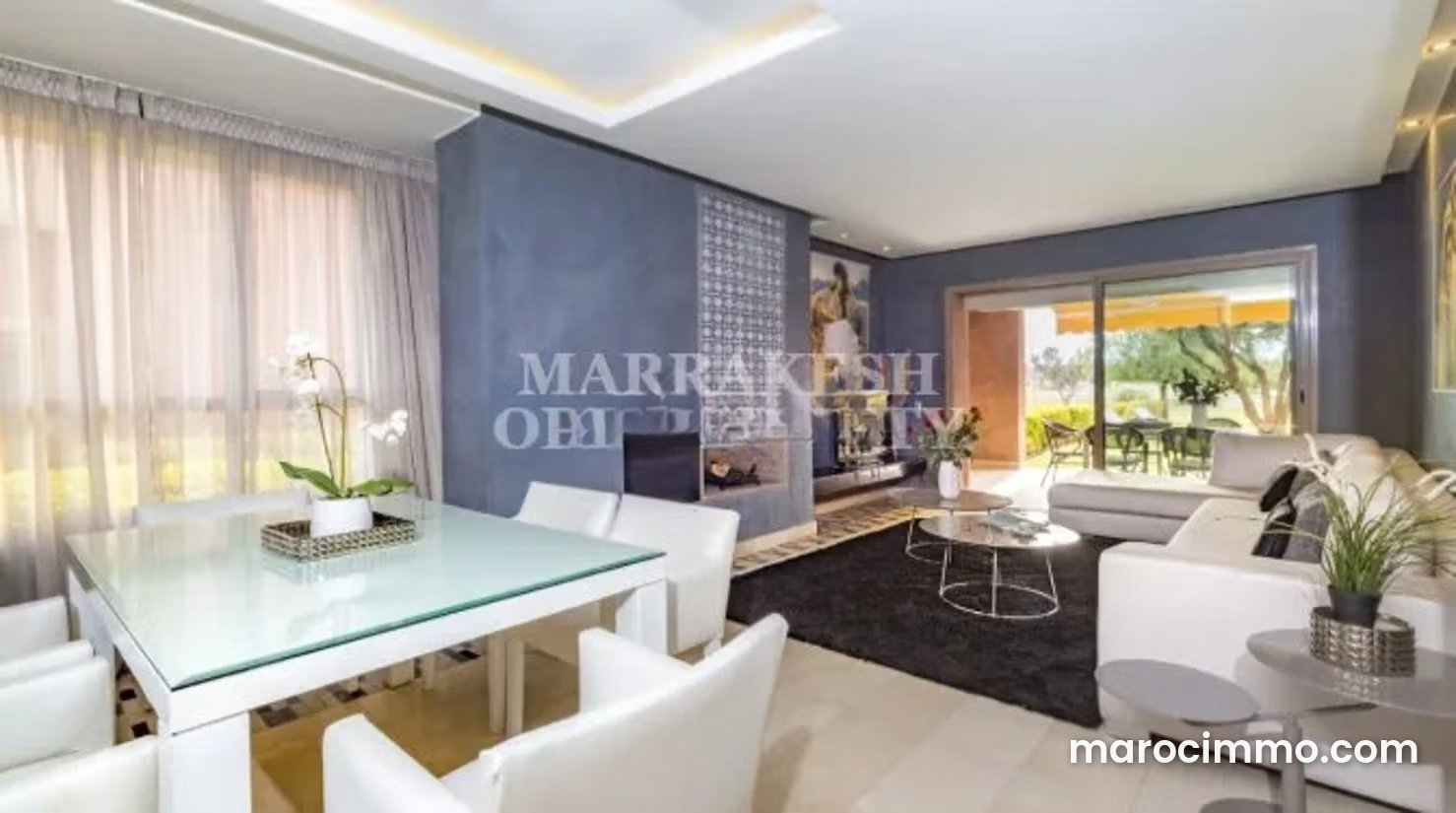 Appartement rez, de, jardin 220 m² à louer à Agdal Marrakech — Marrakech