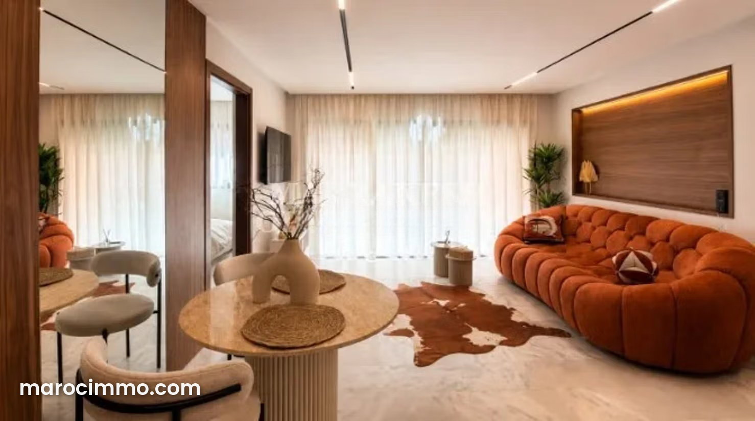 Appartement meublé à louer à Guéliz Marrakech avec piscine — Marrakech
