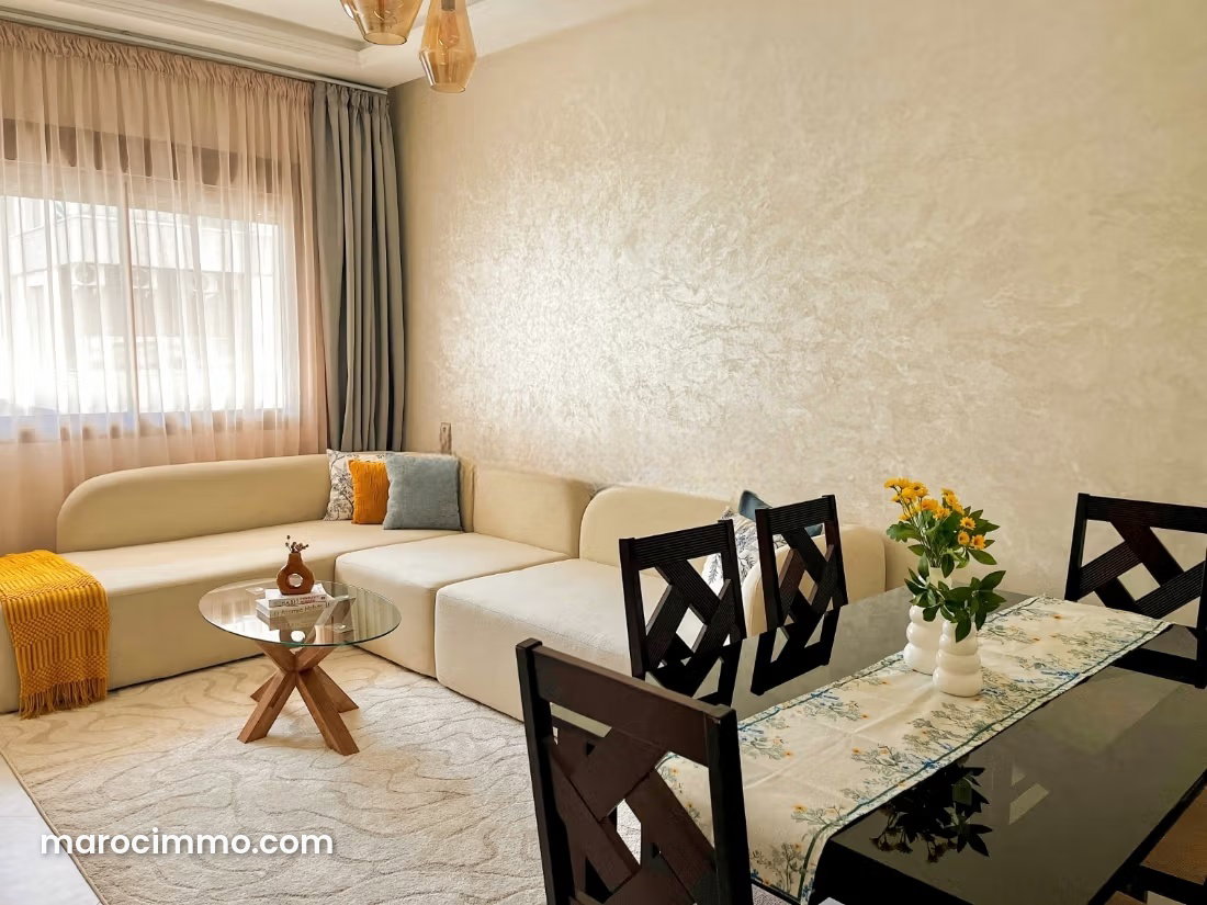 Furnished 100 sqm apartment, 2 bedrooms, Marjane, Tangier — Tangier