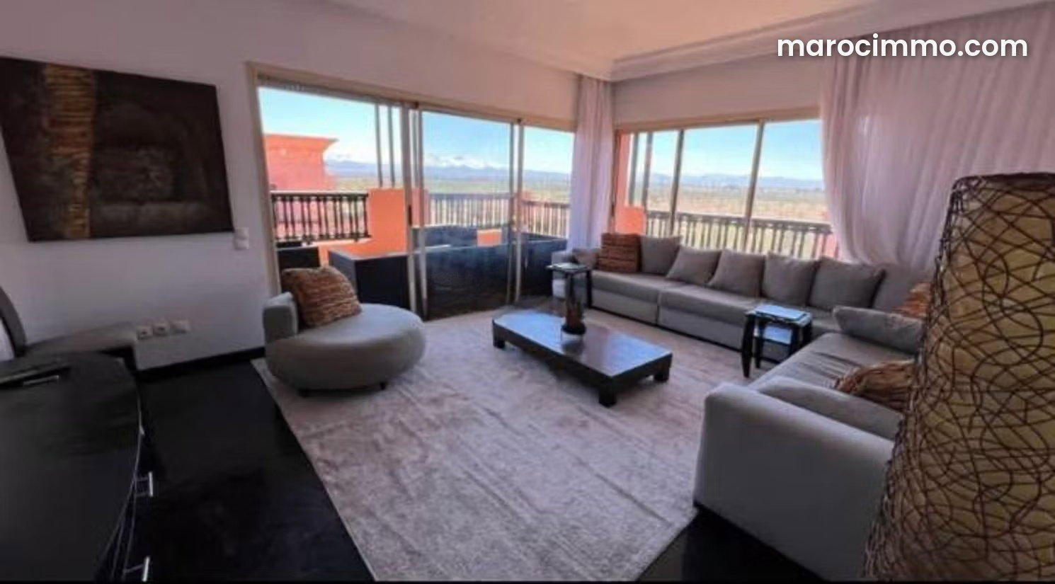 Appartement 230 m² avec vue Atlas, Hivernage, Marrakech — Marrakech