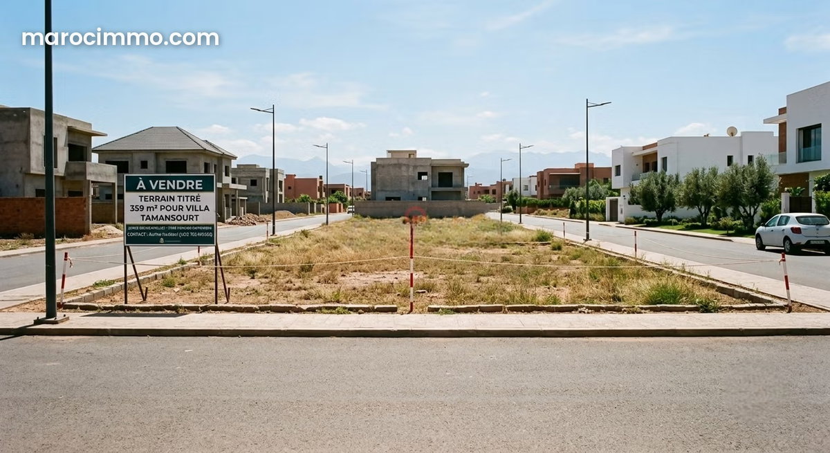 Terrain titré 359 m², Tamansourt, Marrakech à vendre