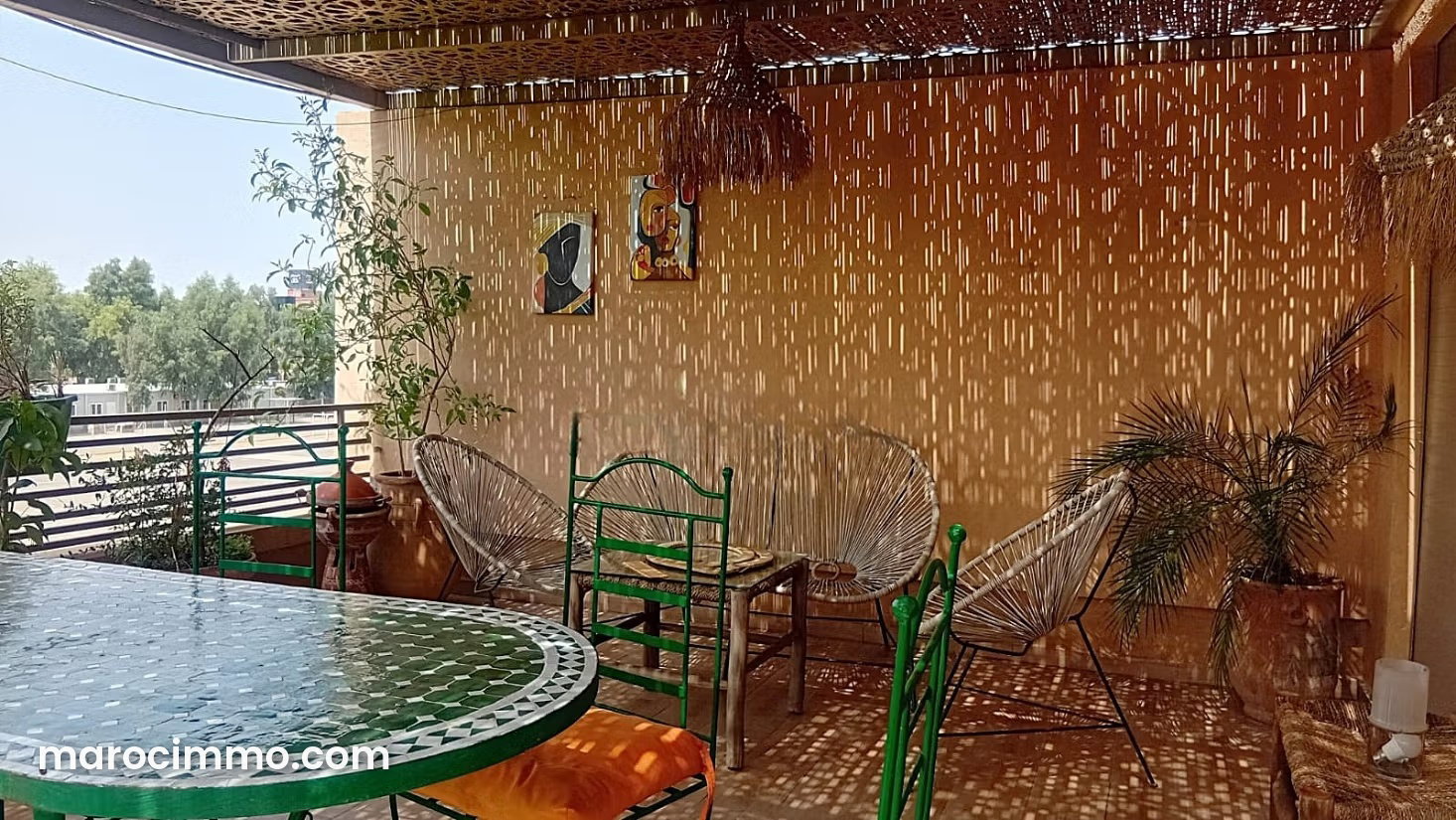 Appartement meublé avec terrasse à Victor Hugo Marrakech — Marrakech