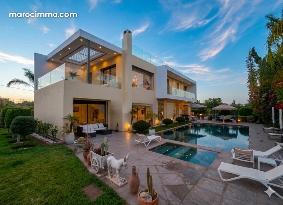 Villa de prestige à l'Hivernage, Marrakech, vue montagne — مراكش