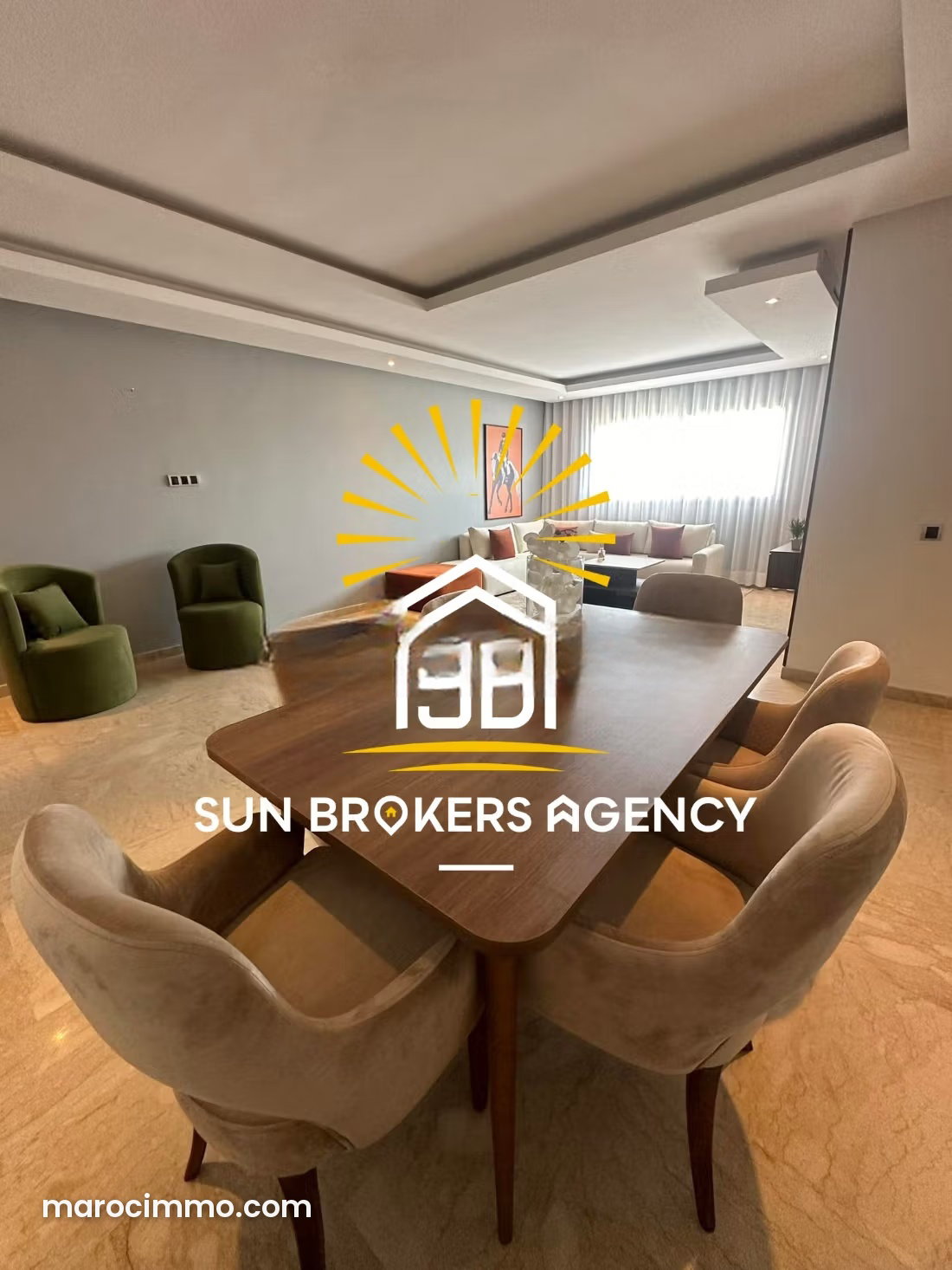 Appartement meublé 130 m² avec terrasse au Palmier Casablanca — Casablanca