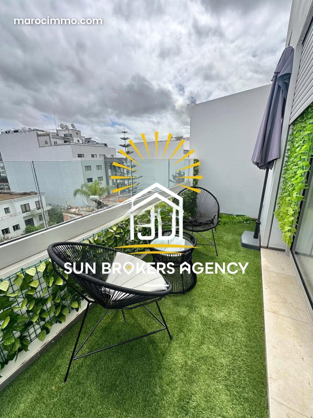 Appartement meublé avec terrasse à Ferme Bretone, Casablanca — Casablanca