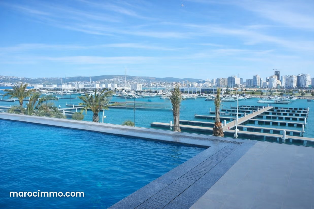 Appartement meublé avec vue mer à Port Tanger ville, Tanger — Tanger