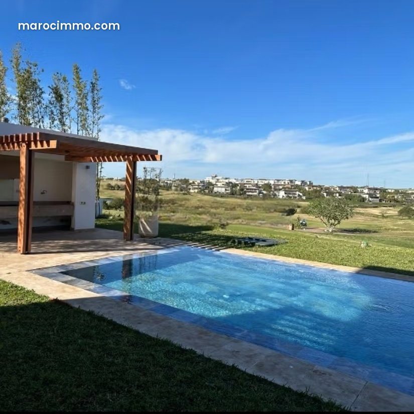Luxury villa for rent in Ville Verte, Bouskoura, south-facing — Bouskoura