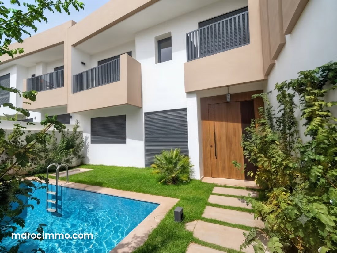New Villa with Swimming Pool for Rent, Ville Verte Bouskoura — Bouskoura