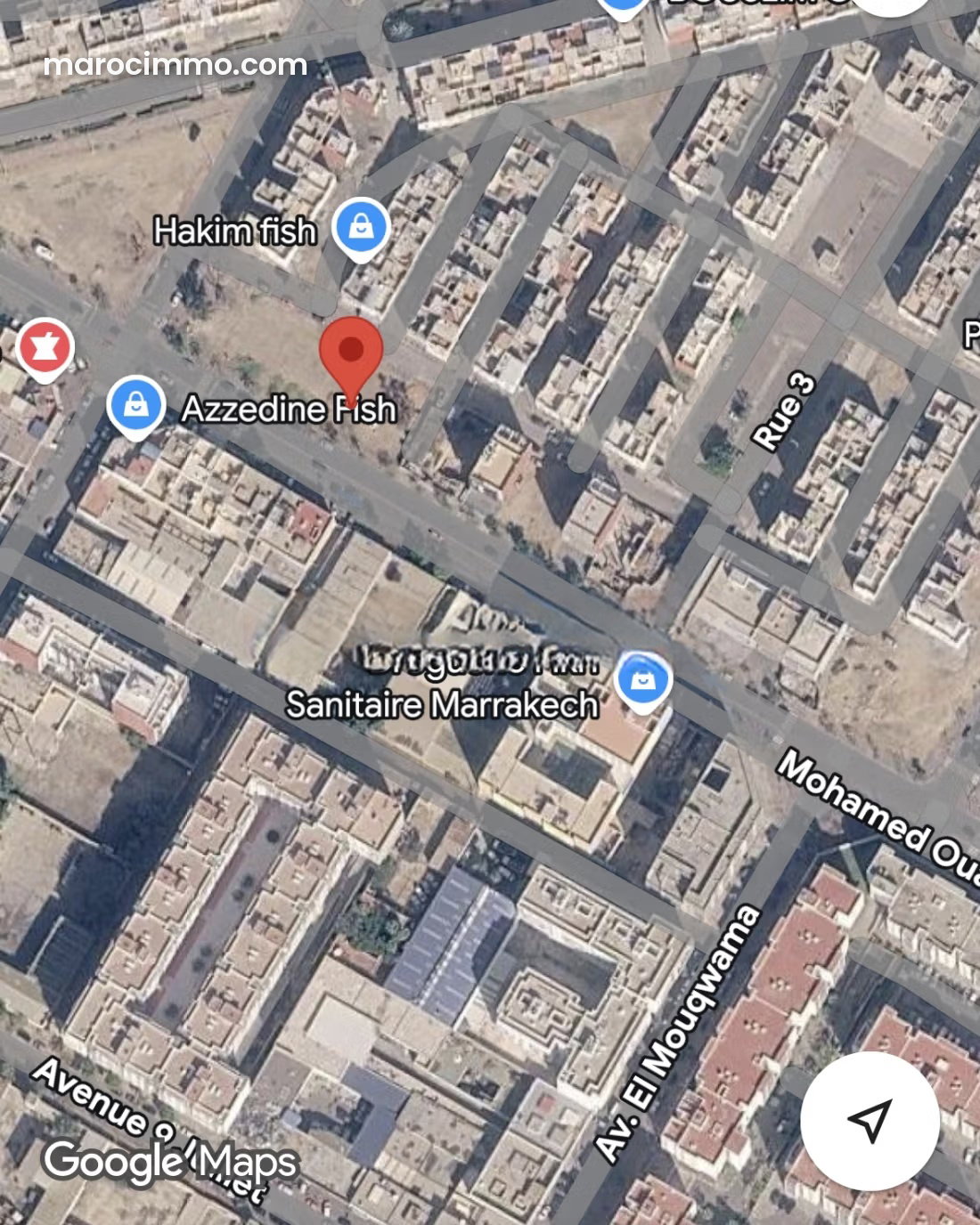 أرض بواجهة مزدوجة للبناء R+4 بحي الخيام في أكادير — أكادير